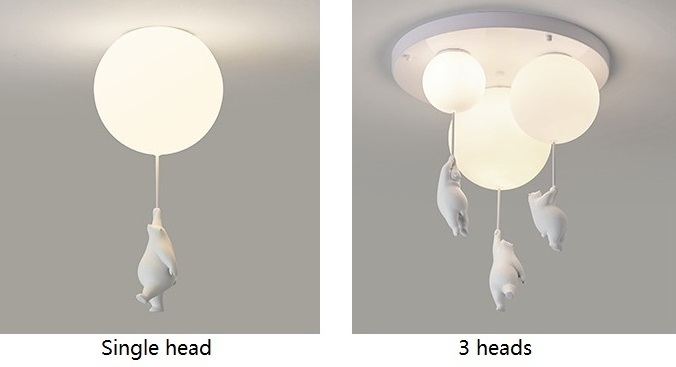 Modern Bear Ceiling Lights LED Cartoon Pendant Lamps for Home Kids Rooms Decor Suspension Light Fixture