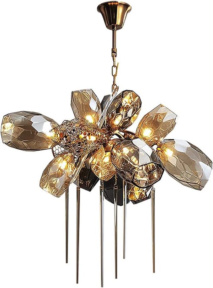 Ceiling Light fixtures Modern Shape Chandelier Lighting for Living Room Bedroom Bedside Lamps Rotating Stair Long Chandeliers