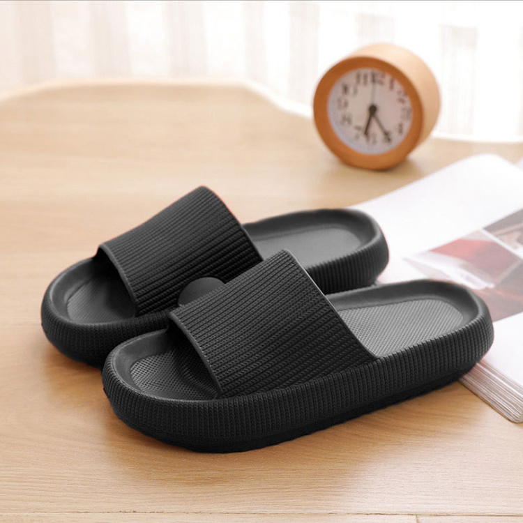 Custom Printing Logo Pattern Black Plain Men's EVA PVC Sandals Women Slides Slippers