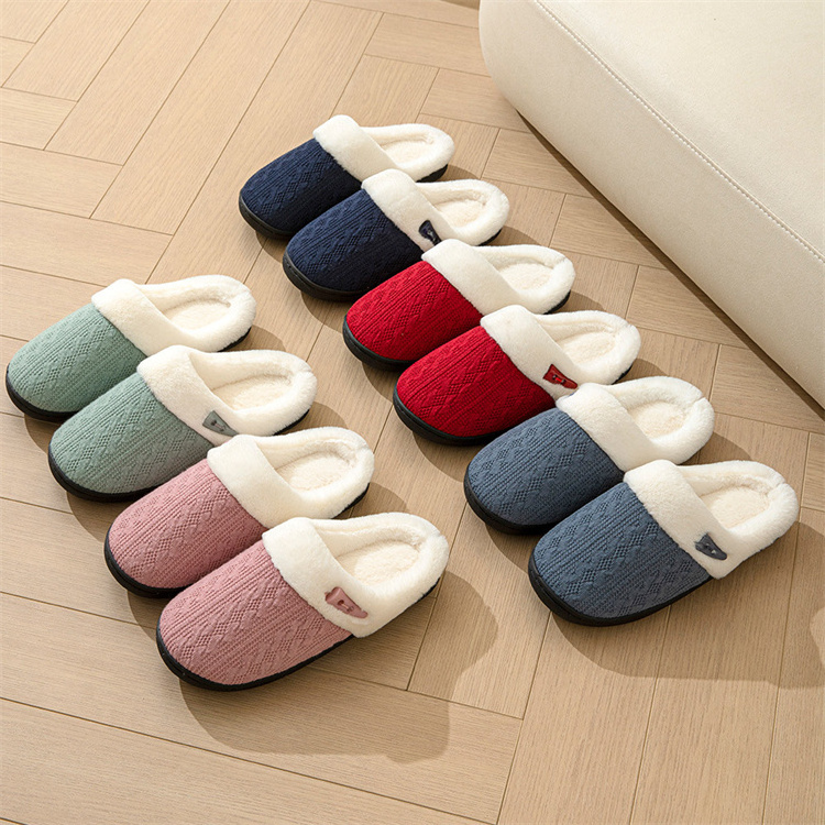 Memory Foam Slippers Scuff Outdoor Indoor Warm Plush slides Bedroom Shoes Women's Slip on Fuzzy House Slippers