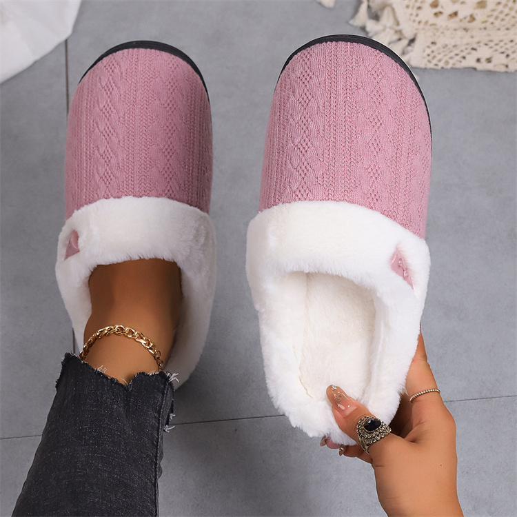 Memory Foam Slippers Scuff Outdoor Indoor Warm Plush slides Bedroom Shoes Women's Slip on Fuzzy House Slippers