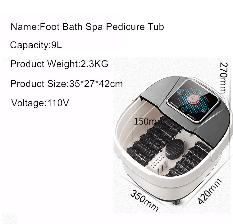 Folding Spa Relax Masajes Electric Pedicure Tubs Control portable water spa Foot Bath  massage