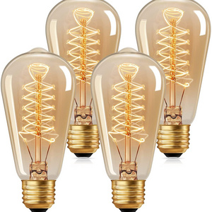 Vintage incandescent bulb 2700K dimmable warm bulb ST58 style teardrop antique spiral smart led filament bulb