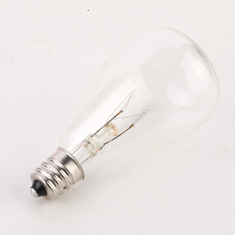 Deluxe Customization Replacement ST38 clear E12 screw base lamp edison light bulbs for indoor outdoor string light