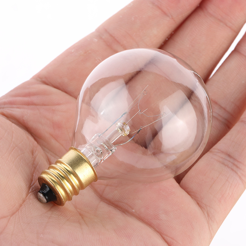 High quality G40 small clear glass replacement round incandescent light bulbs for patio