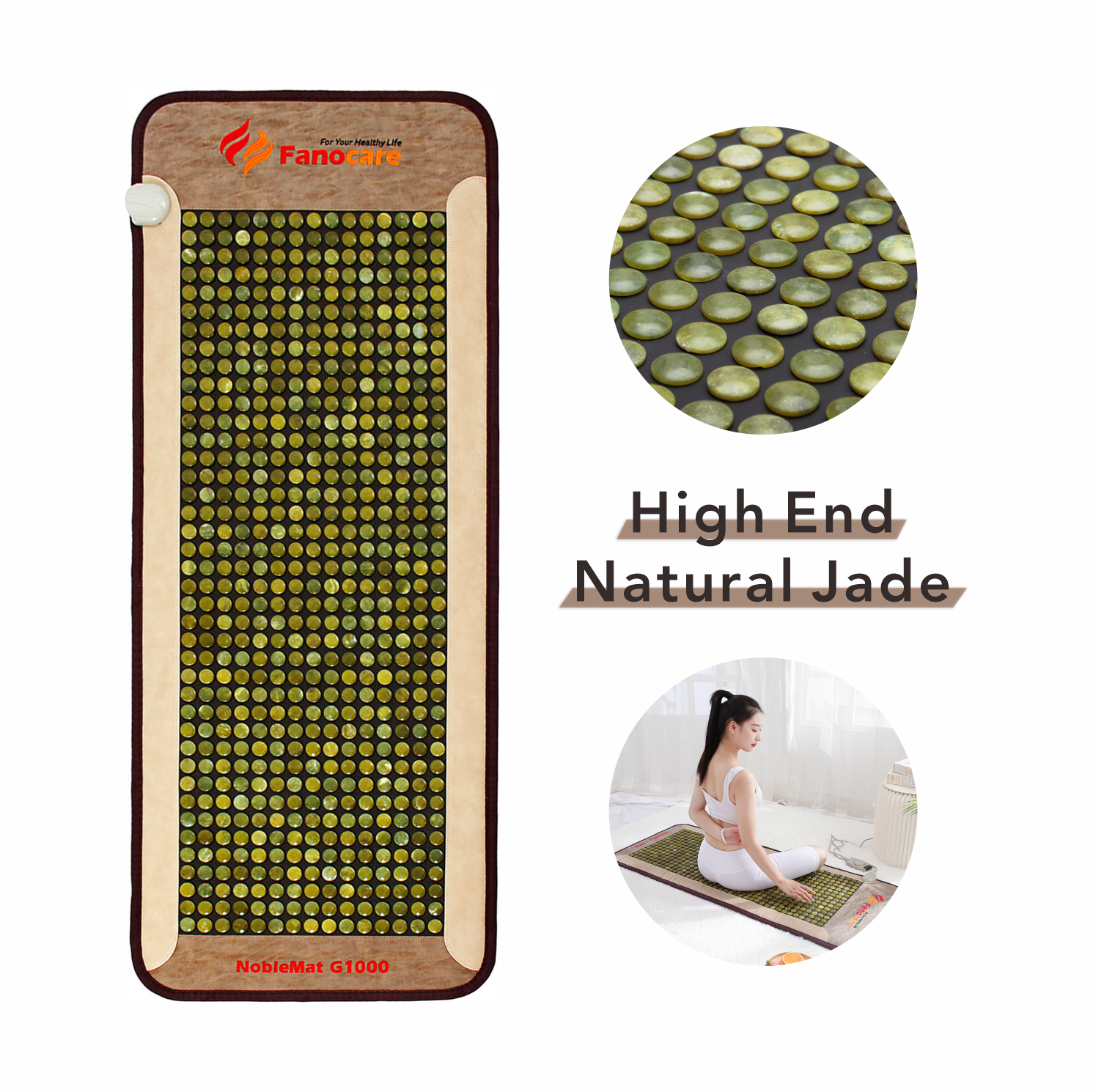 Outlet Yoga Acupuncture Mat Jade Japan Far Infrared Negative Ions Mattress Tourmaline Heating Massage Mattress