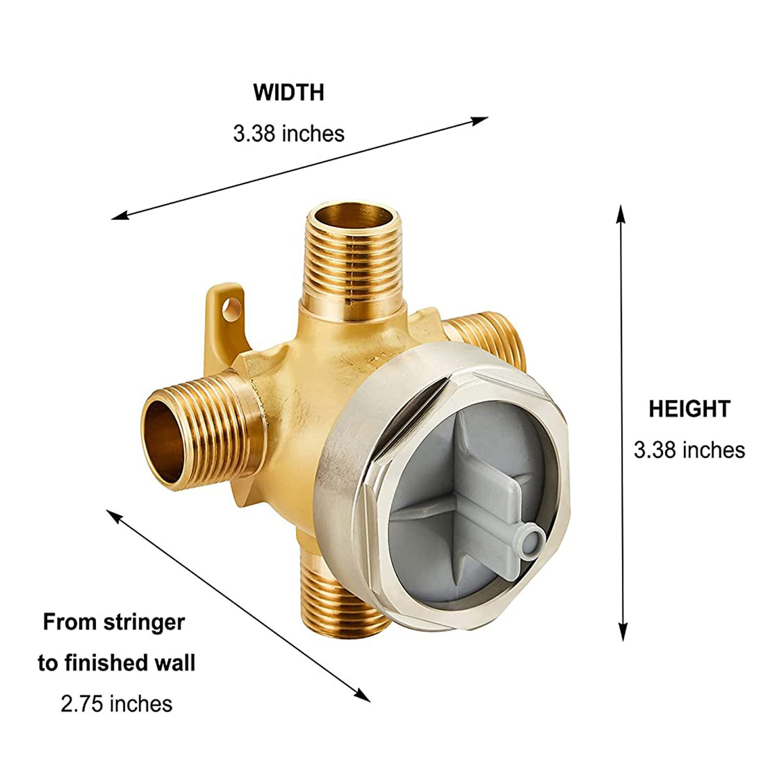 Shower Diverter Valve Shower Diverter Rough-in Valve Replacement for Delta R11000 3, 6 Setting