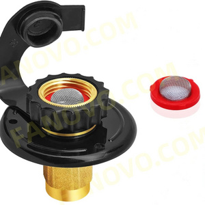 RV City Water Inlet with Check Valve  Lead-Free Brass RV City Water Flange Inlet Replacement