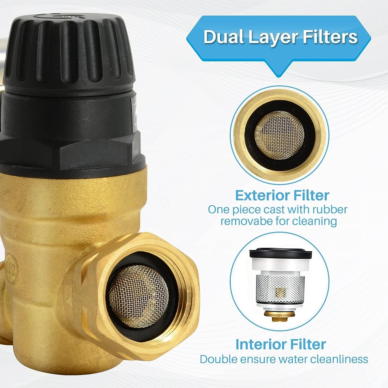 OULEME RV Water Pressure Regulator Valve With Handle Jamaica