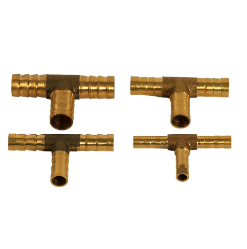 For Compressed Air Oil Gas Pipe 3style Car-Styling Brass T Piece 3 Way Fuel Hose Joiner Connector