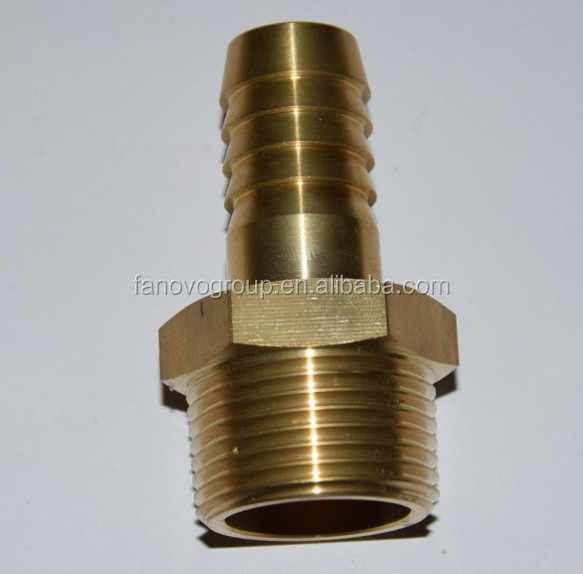 Brass 1/2 inch  NPT Male Thread 19mm Air Gas Hose Barb Fitting Coupler Adapter