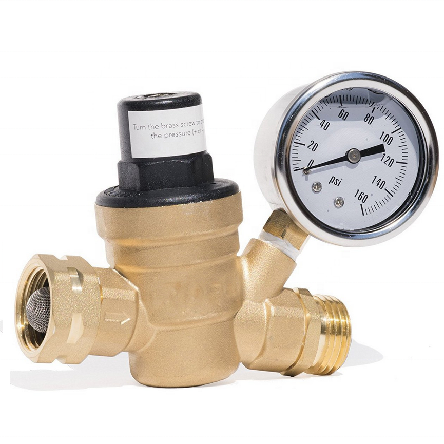 3/4'' Brass Lead-Free Adjustable Water Pressure Regulator Valve