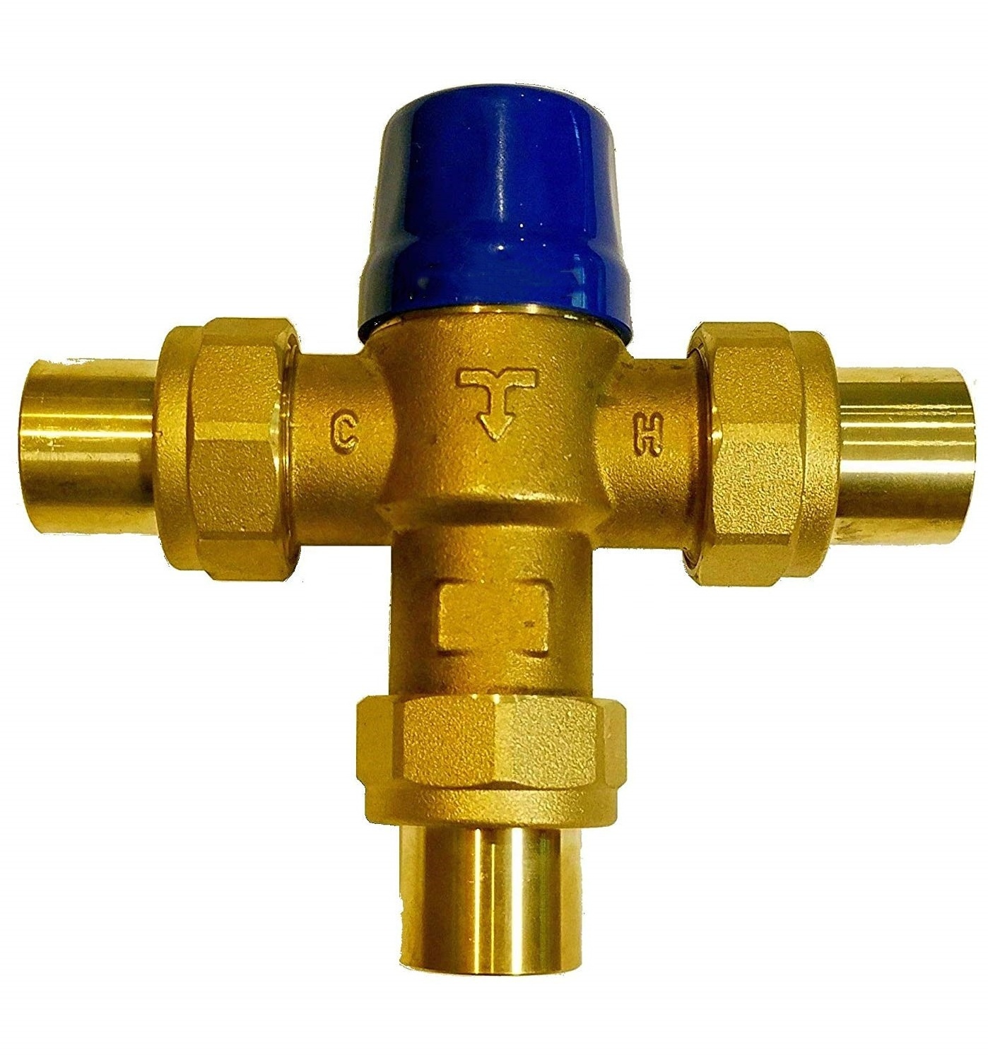 100-140F Adjustable Water Temperature Brass Thermostatic Mixing Valve