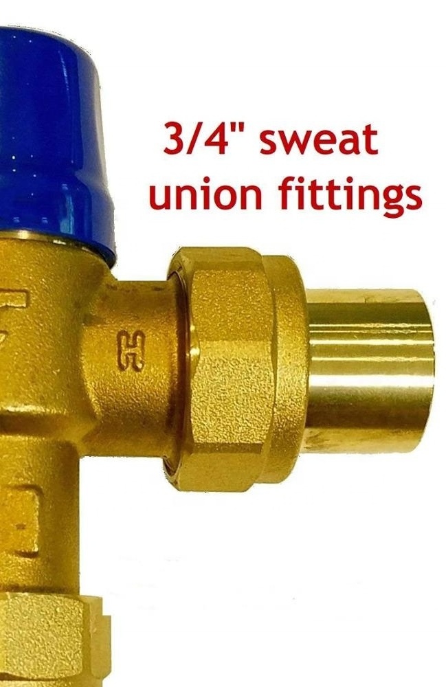 100-140F Adjustable Water Temperature Brass Thermostatic Mixing Valve