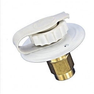 RV White city water fill inlet Flange brass w/Check valve