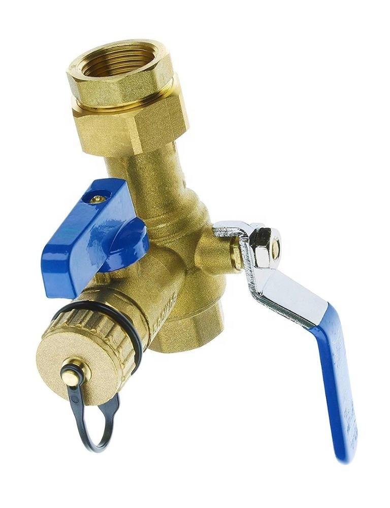 3/4-Inch IPS Brass Isolator Tankless Water Heater Service Valve Kit with Pressure Relief Valve