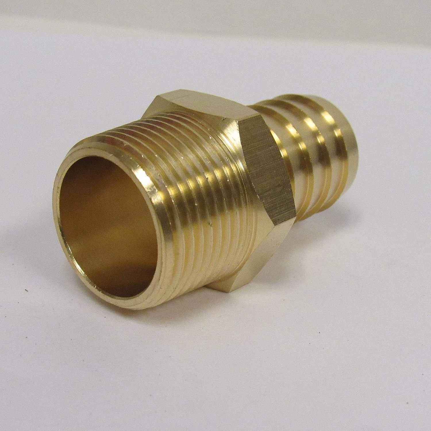 Brass 1/2 inch  NPT Male Thread 19mm Air Gas Hose Barb Fitting Coupler Adapter