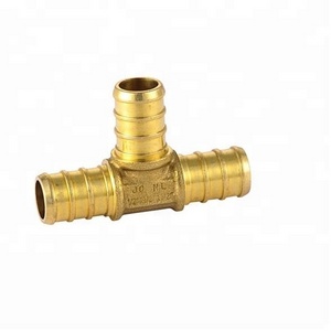 Lead Free Male Thread NPT Brass Hose Tee  Pex Fitting