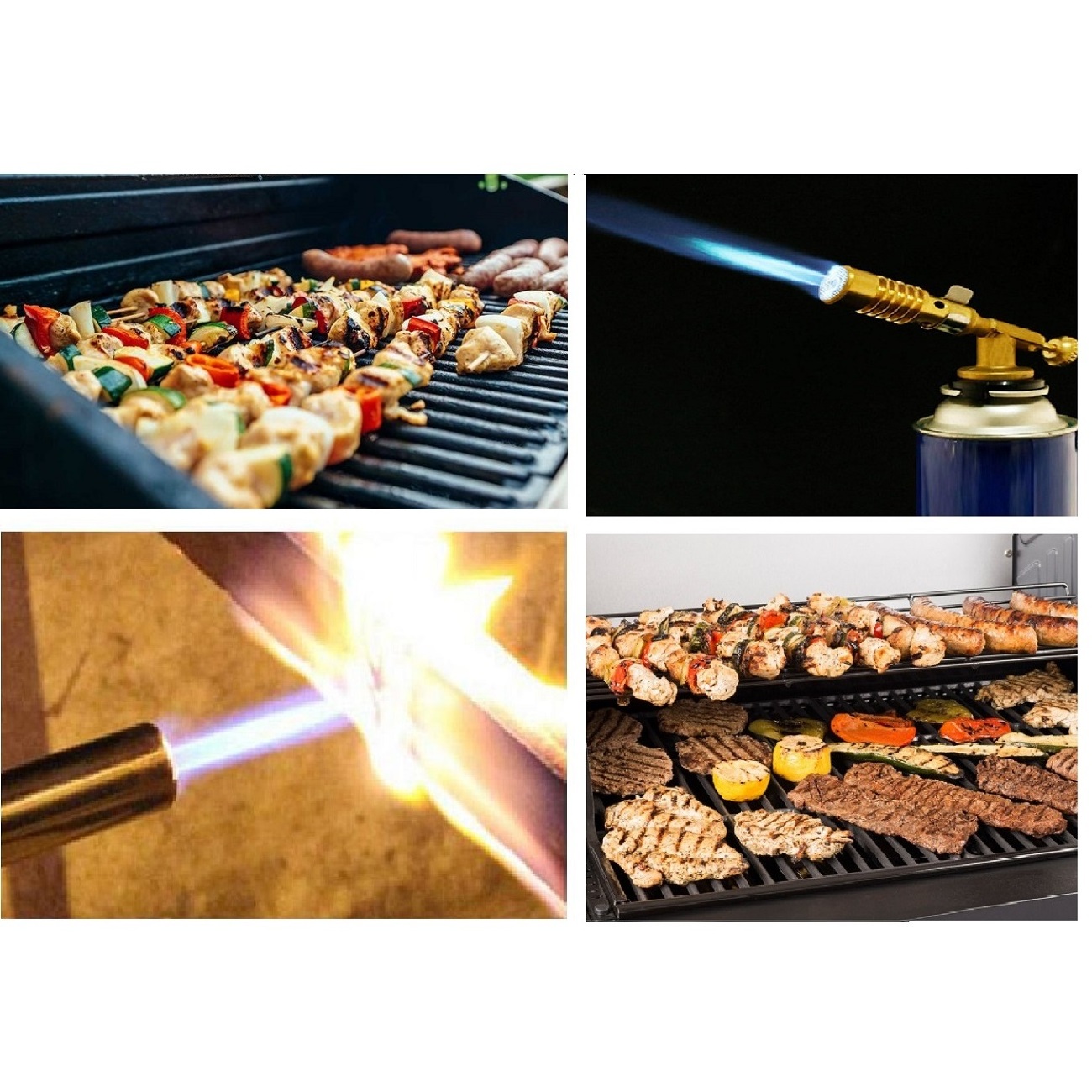 Blowtorch Copper Gas Torch Cooking Flame Gun Hiking Camping BBQ Tools Welding Torch Lighter Butane Gas Burner