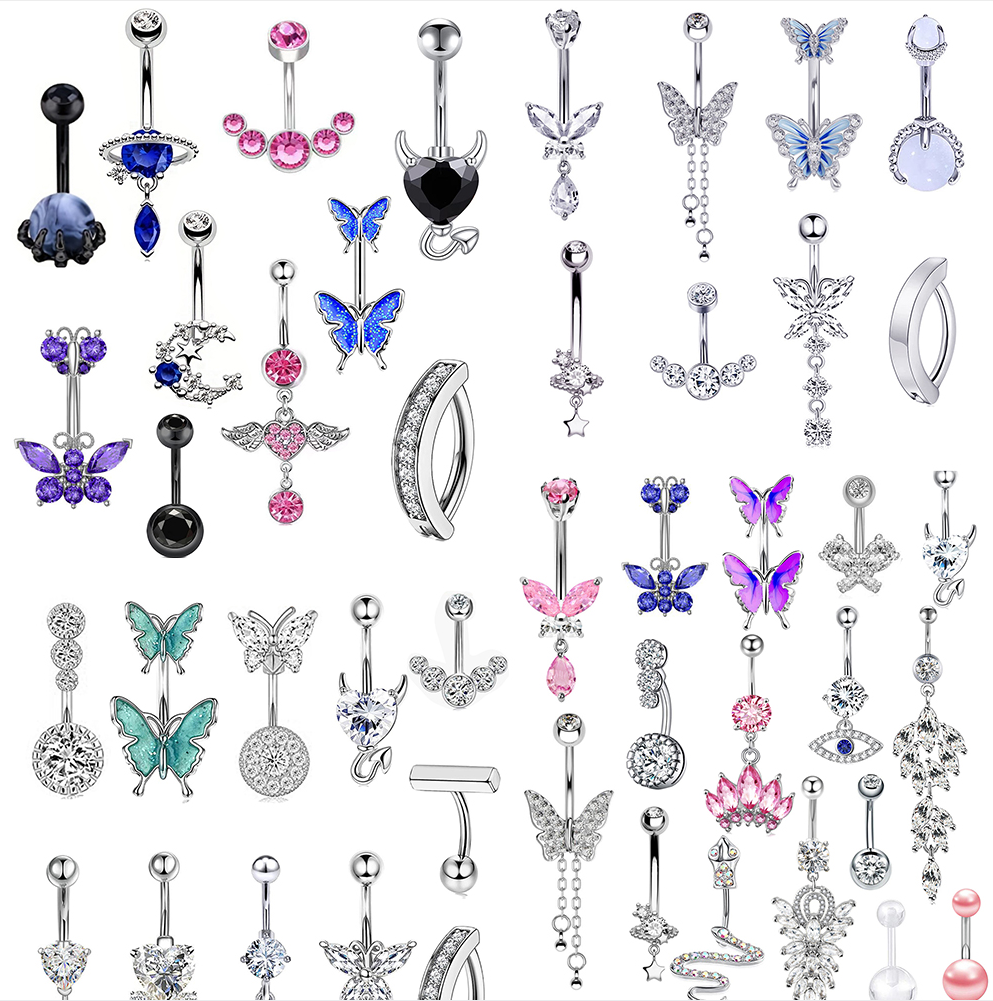 Fashion Belly Button Belly Rings Body Piercing Jewelry Stainless Steel Romantic Women's  navel piercing wholesales Factory sales