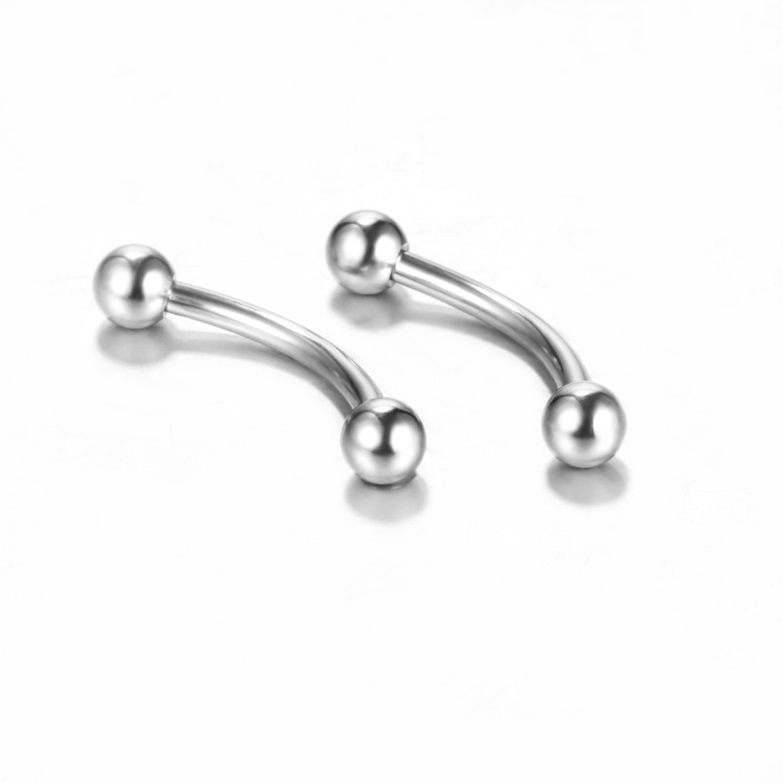 Mix 6/8/10mm 30pcs Surgical Steel 3mm Ball Eyebrow Piercing Curved Barbell Ring Helix Rook Tragus Earring Body Jewelry Piercing