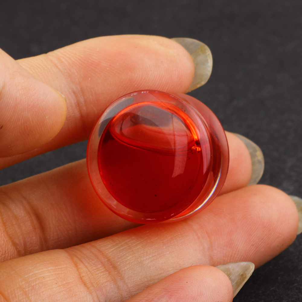 Wholesales Acrylic Red Blood  Liquid Flared Ear Tunnels Ear Plugs  6-20mm Expander Stretcher Gauges Piercing Body Jewelry