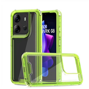 Full Body Case 3 Layer Clear Soft TPU Hard PC For Tecno Spark 10C/Spark 10 Pro clear rugged bumper crystal Acrylic phone case