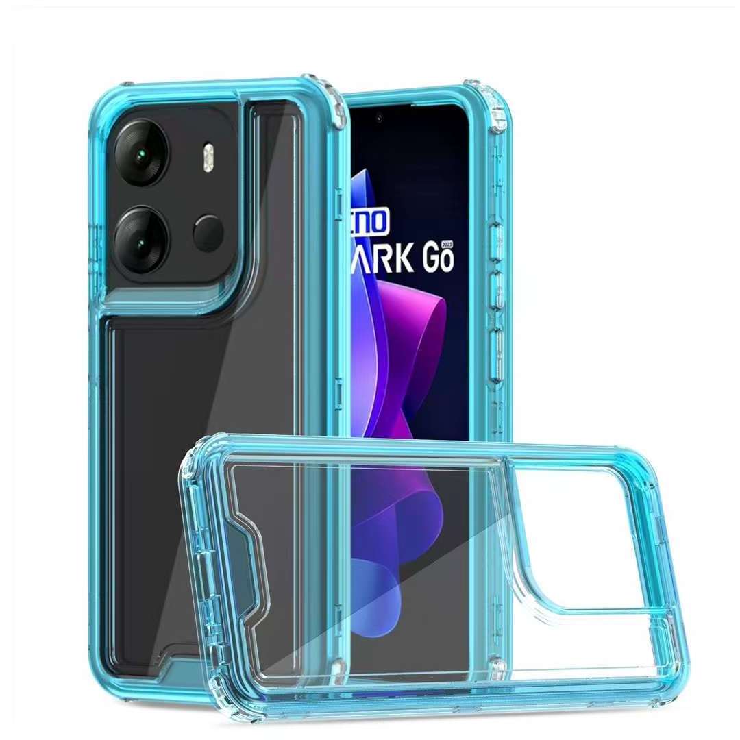 Full Body Case 3 Layer Clear Soft TPU Hard PC For Tecno Spark 10C/Spark 10 Pro clear rugged bumper crystal Acrylic phone case