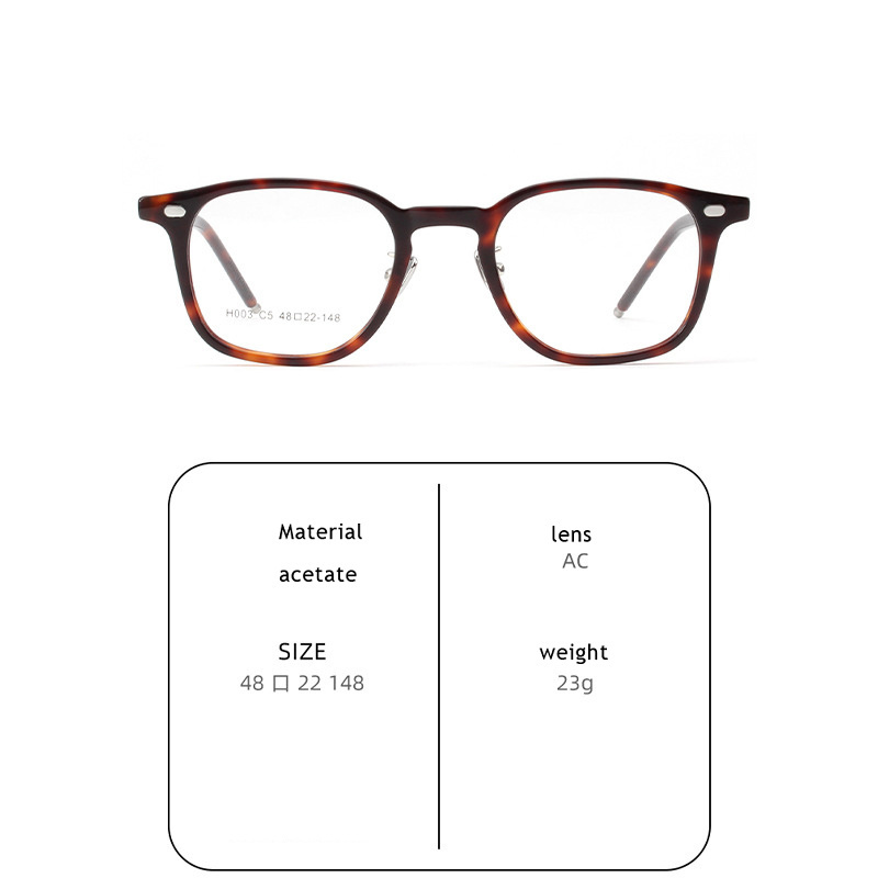 Wholesale Eyeglasses Frames Men And Women Customized Prescription Myopia Eyeglasses Vintage Acetate Glasses