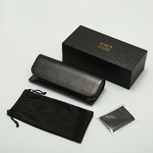 New Fashionable Sunglass Organizer Eyeglasses Cases & Bags Leather Eyeglass Case Sunglasses Packaging Box Case Set