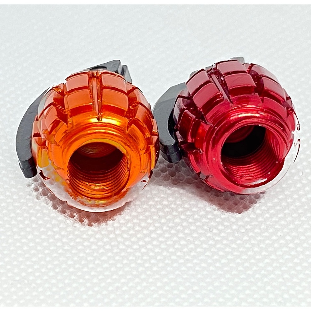 Factory custom Creative Motorcycle Bike Grenade Tire Valve Cap Aluminum Alloy Car Tire Wheel Valve Stem Caps