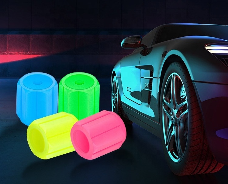 Car logo highlighted Car tire valve nozzle cap luminous valve caps for motorcycle and bike