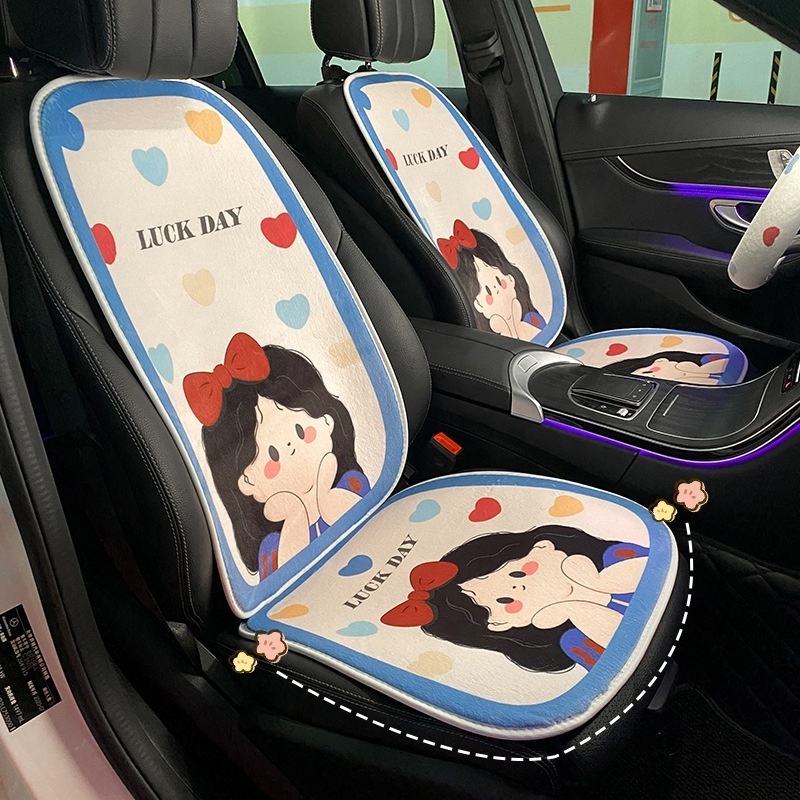 Cartoon cute Princess car seat cushion plush heated interior seat cushion