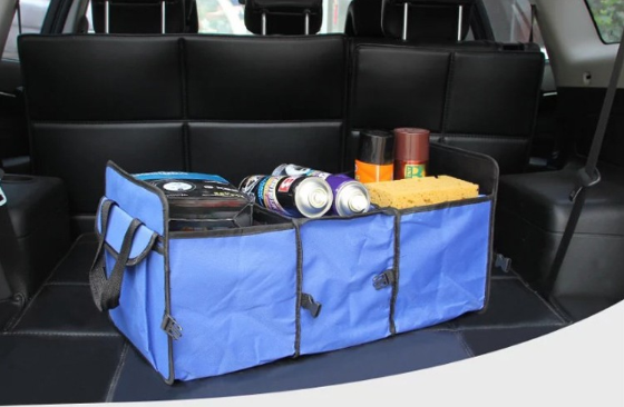 3 compartments car trunk organizer with independent cooler