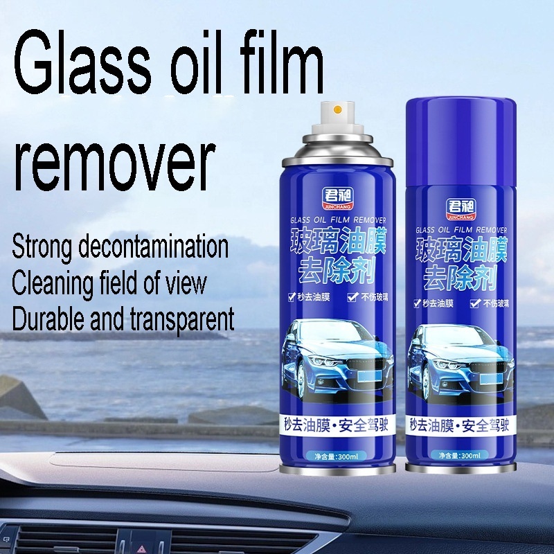 Auto glass oil film remover spray to remove oil film windshield oil film clean