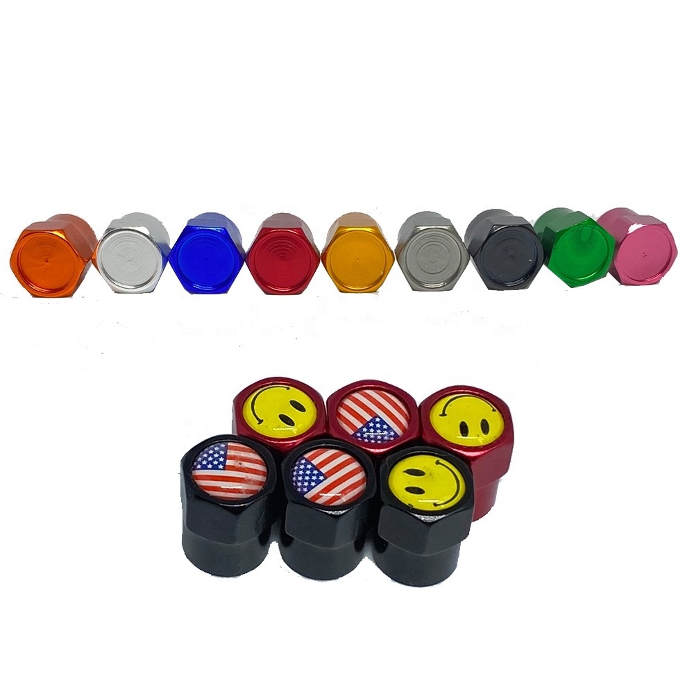 Wholesale Custom Automobile Aluminum Car Tire Valve Stem Cap Valve Cover For All Logo Tire Tube Valve Caps