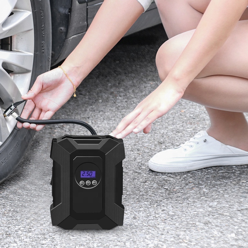 Portable Car Tire Inflator 150 PSI Air Compressor with Digital Manometer Electric Air Pump with Light