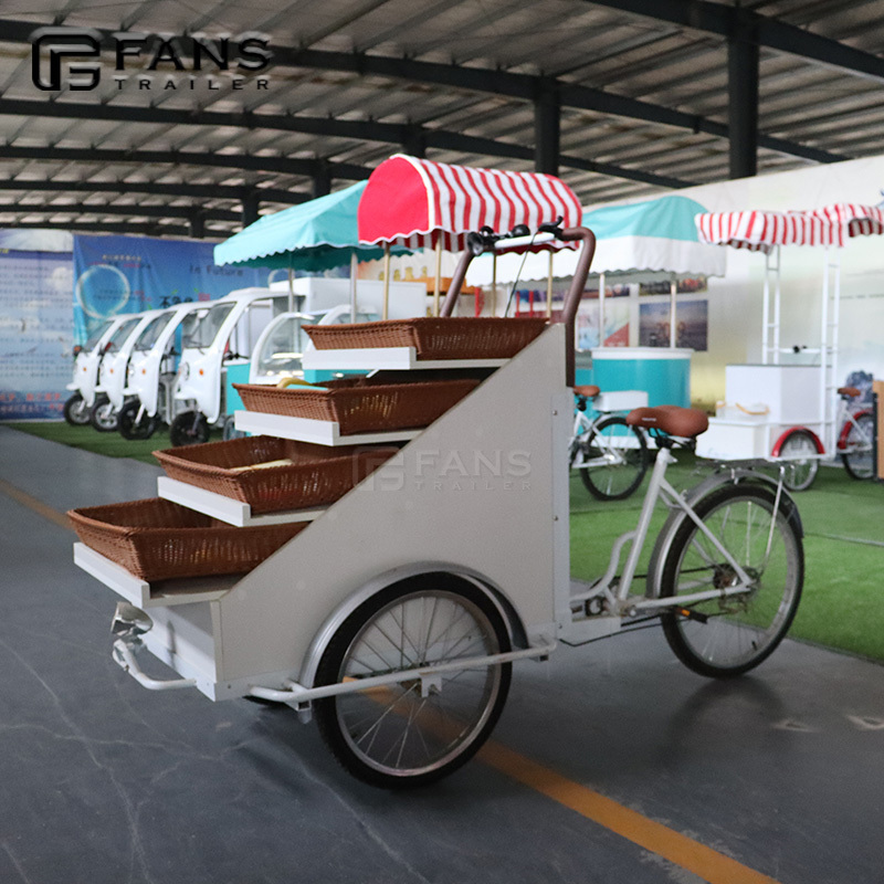 Mobile Kiosks New Mobile Fruit Carts for Sale Food Rental Bicycle Kiosk