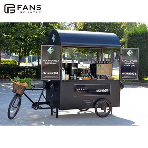 Outdoor 3 Wheels Coffee Kiosk Food Cart Ice Cream Cargo Carte Noire Juice Coffee Cart Electric Bike Kiosk Business Fodd Trucks