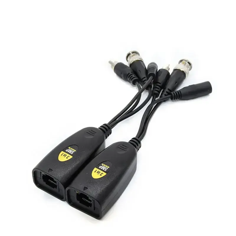 HD AHD/CVI/TVI Balun Connector Video Audio Power 3 In 1 5MP CCTV Video Balun