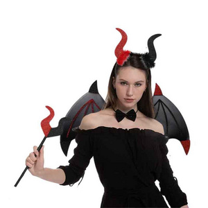 Devil Costume for Girls  Adults Halloween Costumes Darkness Angel with Horns Headband