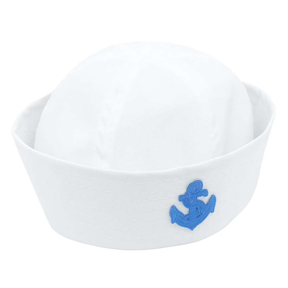 Children Navy Hat Summer Dome Hats Captain Sailor Cap Curled Sailor Hat