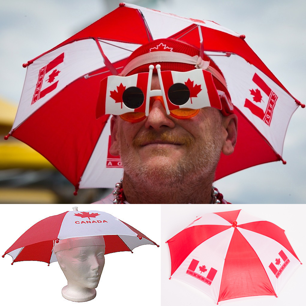 Sports fans flag umbrella on head custom promotional advertising head umbrella USA flag Head Umbrella Hat