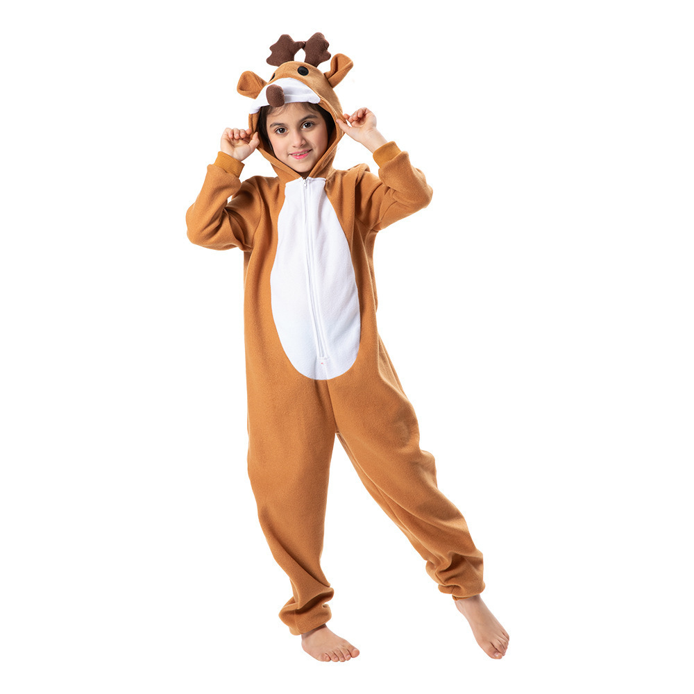 Christmas Costumes Elk Jumpsuits Funny party dresses stage prop reindeer costume Christmas kid elk pajamas Xmas costumes