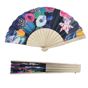 Wholesale Custom Logo Printed Folding Hand Fan for Gold Occasions Diverse Wedding Bamboo Wood Hand Fan Wide Color Range