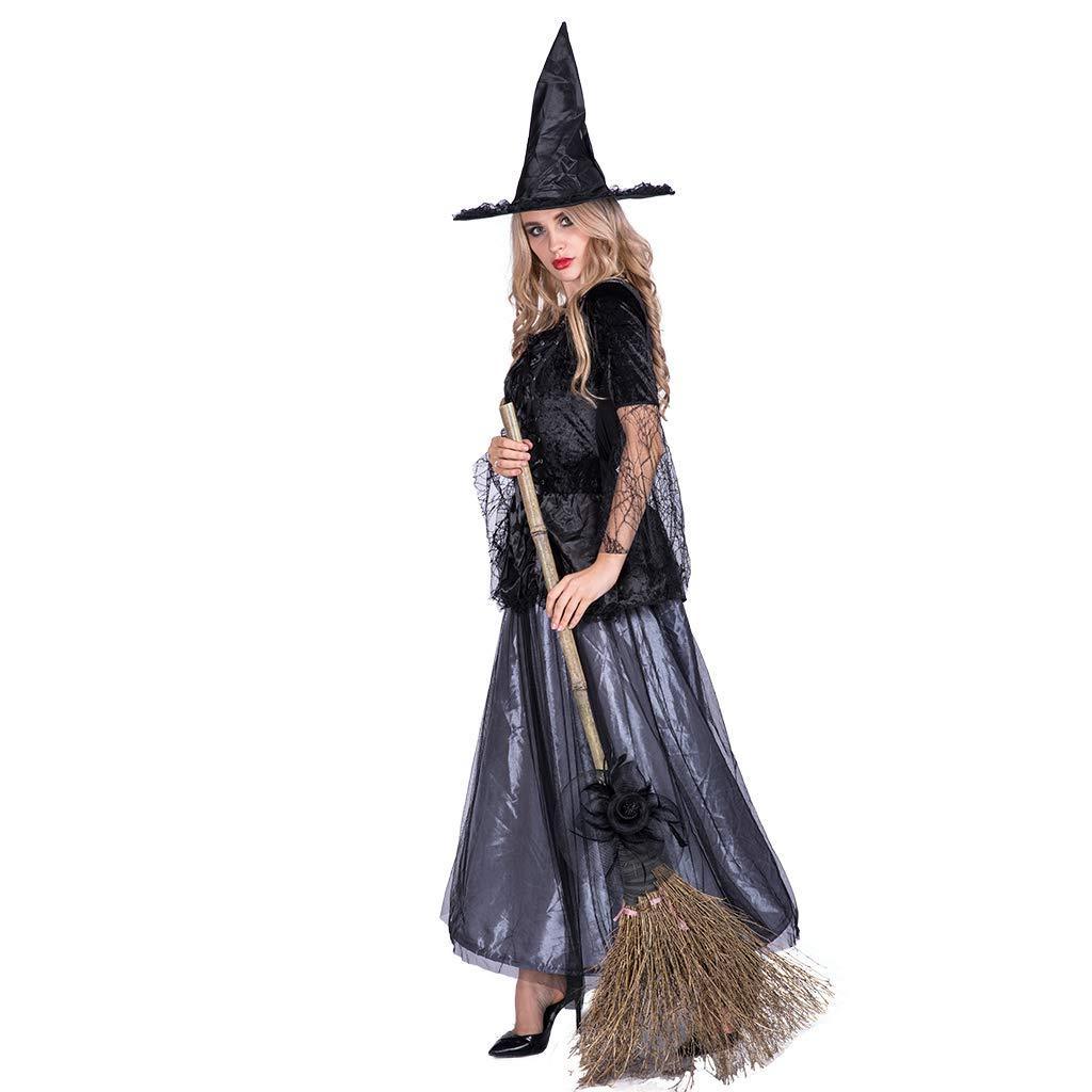 Women's Sorceress Witch Costume Ladies Fancy Dress Cosplay Halloween Party Outfit for Adult