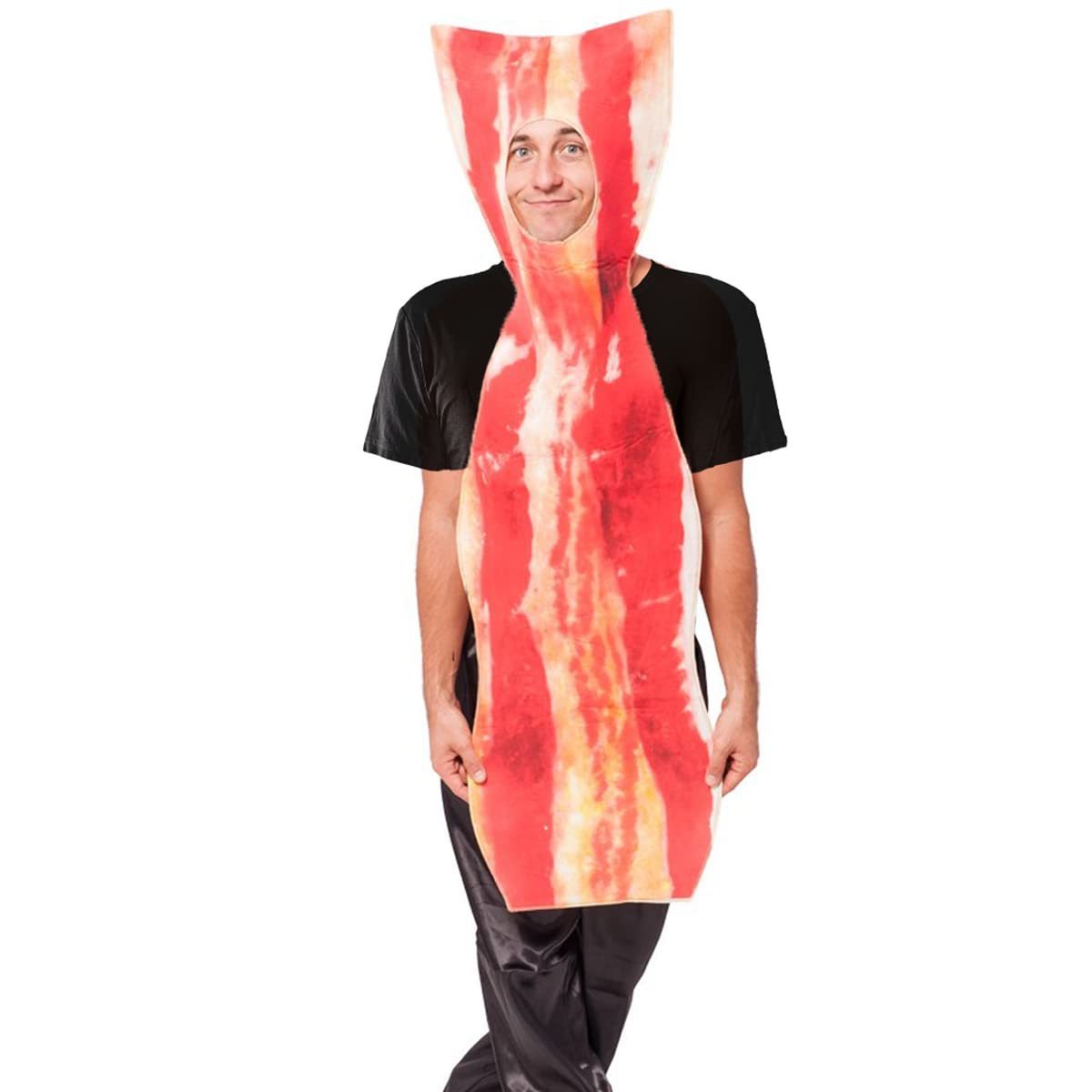 Funny Halloween Costume Ketchup and Bacon Food Costume for Adults