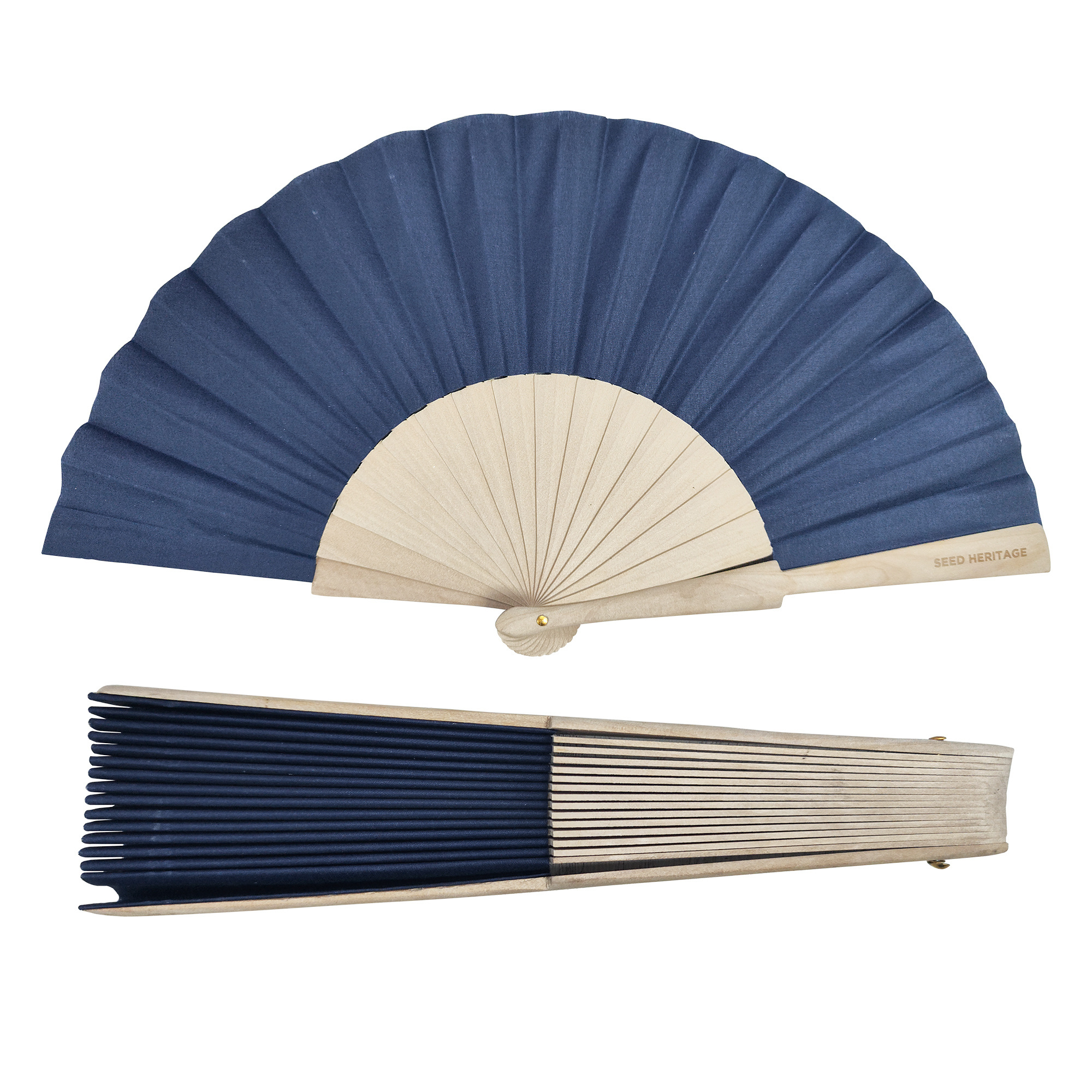 Wholesale Custom Logo Printed Folding Hand Fan for Gold Occasions Diverse Wedding Bamboo Wood Hand Fan Wide Color Range