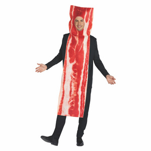 Funny Halloween Costume Ketchup and Bacon Food Costume for Adults