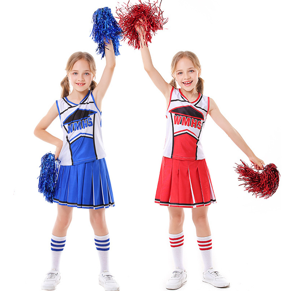 Custom Kids Cheerleader Costume for Girls Halloween Cute Uniform Outfit